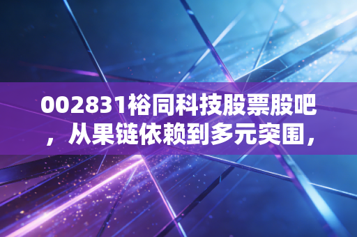 002831裕同科技股票股吧，从果链依赖到多元突围，这只白马股还能拿吗？