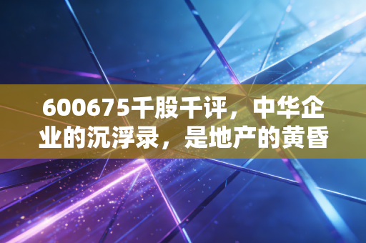 600675千股千评,中华企业的沉浮录,是地产的黄昏还是黎明的微光?