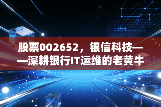 股票002652，银信科技——深耕银行IT运维的老黄牛，还能在信创风口下飞多高？