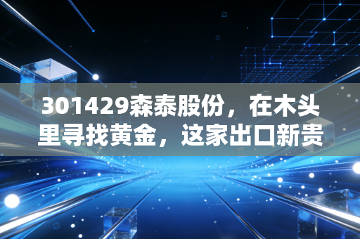 301429森泰股份，在木头里寻找黄金，这家出口新贵的成色究竟如何？