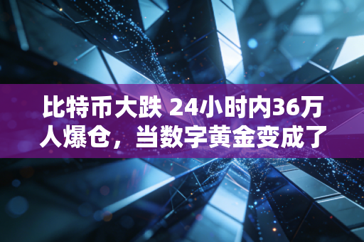 比特币大跌 24小时内36万人爆仓，当数字黄金变成了绞肉机，谁在为贪婪买单？