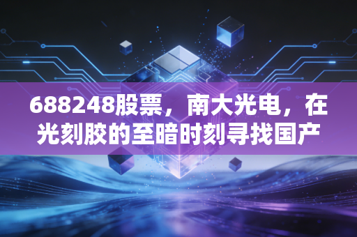 688248股票，南大光电，在光刻胶的至暗时刻寻找国产突围的微光