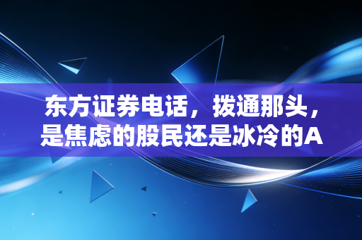 东方证券电话，拨通那头，是焦虑的股民还是冰冷的AI？——关于券商服务与投资心理的深度思考