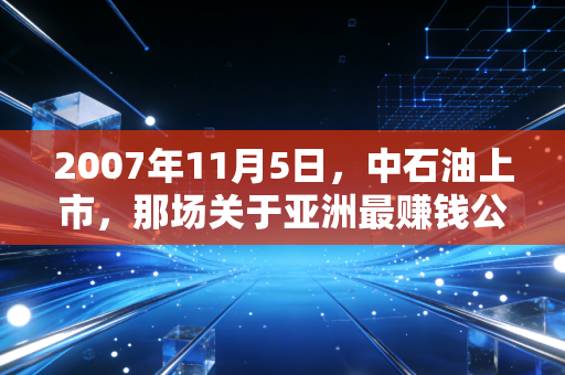 2007年11月5日，中石油上市，那场关于亚洲最赚钱公司的全民狂欢与漫长回血
