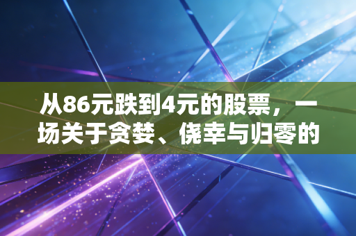 从86元跌到4元的股票，一场关于贪婪、侥幸与归零的残酷博弈