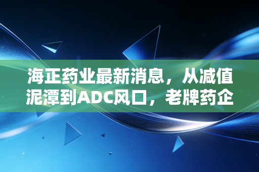 海正药业最新消息，从减值泥潭到ADC风口，老牌药企的翻身仗到底怎么打？
