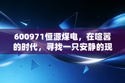 600971恒源煤电,在喧嚣的时代,寻找一只安静的现金奶牛
