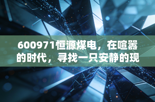 600971恒源煤电，在喧嚣的时代，寻找一只安静的现金奶牛
