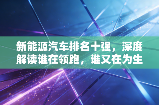 新能源汽车排名十强,深度解读谁在领跑,谁又在为生存挣扎