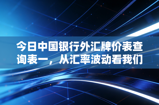 今日中国银行外汇牌价表查询表一，从汇率波动看我们钱包的缩水与增值