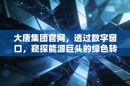 大唐集团官网，透过数字窗口，窥探能源巨头的绿色转型与万亿棋局