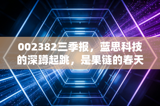 002382三季报，蓝思科技的深蹲起跳，是果链的春天还是仅仅是回光返照？
