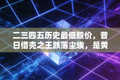 二三四五历史最低股价，昔日借壳之王跌落尘埃，是黄金坑还是价值陷阱？