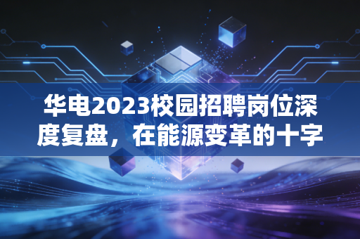 华电2023校园招聘岗位深度复盘,在能源变革的十字路口,年轻人的铁饭碗还香吗?