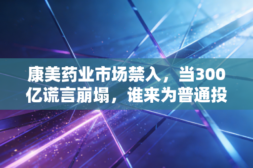 康美药业市场禁入，当300亿谎言崩塌，谁来为普通投资者的眼泪买单？