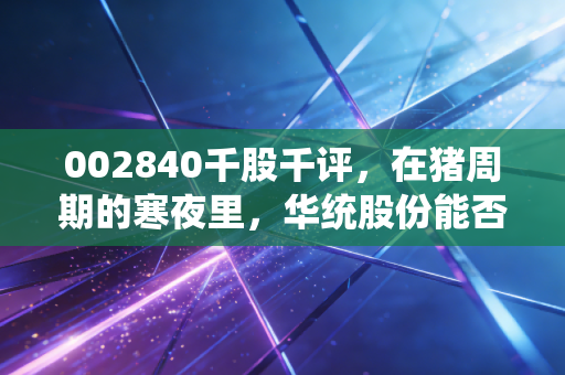 002840千股千评,在猪周期的寒夜里,华统股份能否熬出剩者为王的春天?