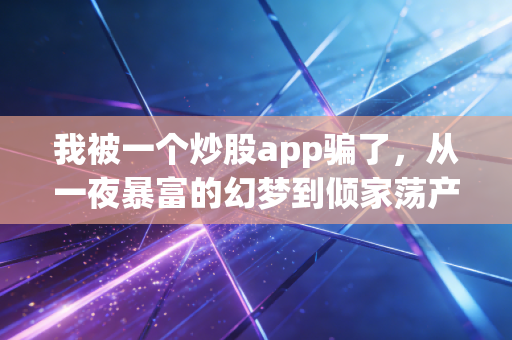 我被一个炒股app骗了,从一夜暴富的幻梦到倾家荡产的深渊,一名资深财经人的血泪反思