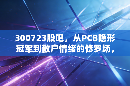 300723股吧，从PCB隐形冠军到散户情绪的修罗场，一博科技还能硬多久？