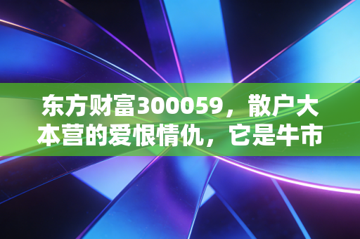 东方财富300059，散户大本营的爱恨情仇，它是牛市旗手还是情绪放大器？