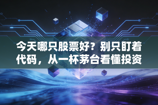 今天哪只股票好？别只盯着代码，从一杯茅台看懂投资的烟火气