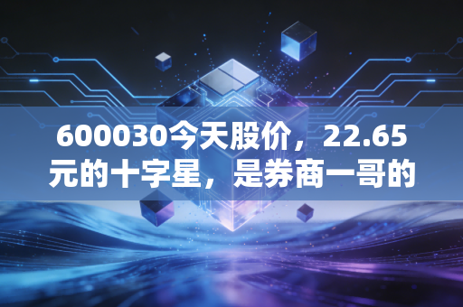 600030今天股价，22.65元的十字星，是券商一哥的沉默还是爆发前的深呼吸？