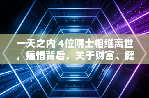 一天之内 4位院士相继离世，痛惜背后，关于财富、健康与顶级智力资产传承的深度思考