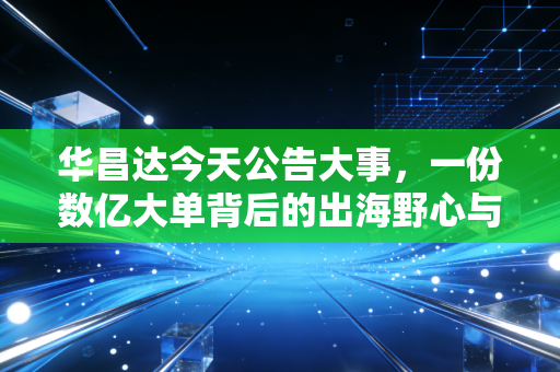 华昌达今天公告大事，一份数亿大单背后的出海野心与智能制造的冷暖人生
