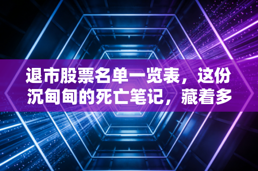 退市股票名单一览表,这份沉甸甸的死亡笔记,藏着多少散户的辛酸泪?