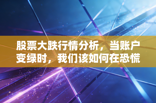 股票大跌行情分析，当账户变绿时，我们该如何在恐慌中寻找生机？