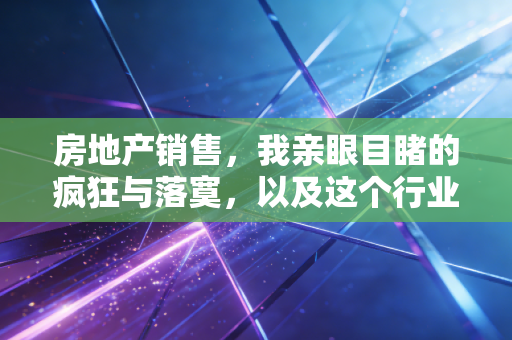房地产销售，我亲眼目睹的疯狂与落寞，以及这个行业未来的真相