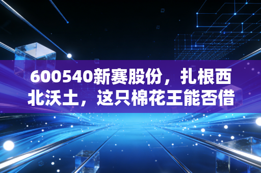 600540新赛股份，扎根西北沃土，这只棉花王能否借力风起？