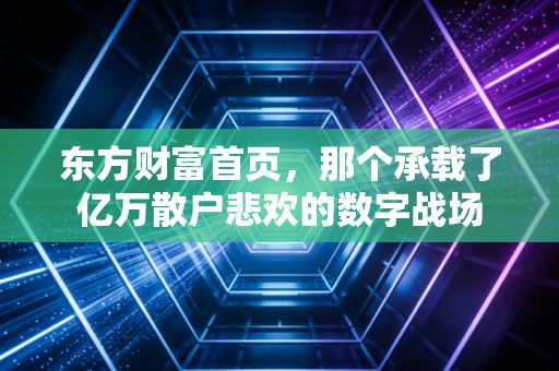东方财富首页，那个承载了亿万散户悲欢的数字战场
