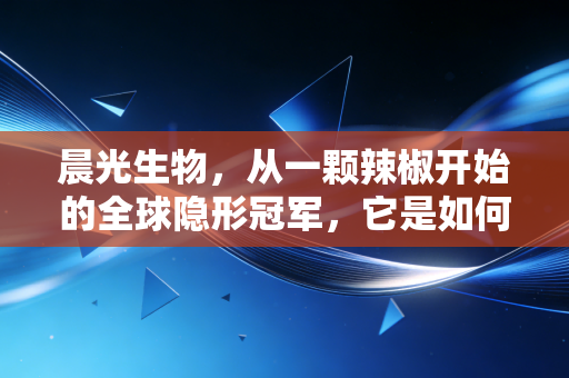 晨光生物，从一颗辣椒开始的全球隐形冠军，它是如何把土特产做成垄断生意的？
