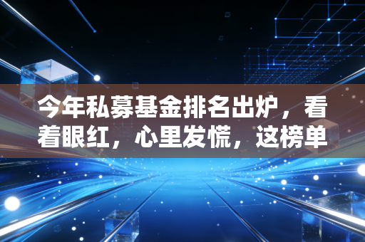 今年私募基金排名出炉，看着眼红，心里发慌，这榜单到底能不能信？