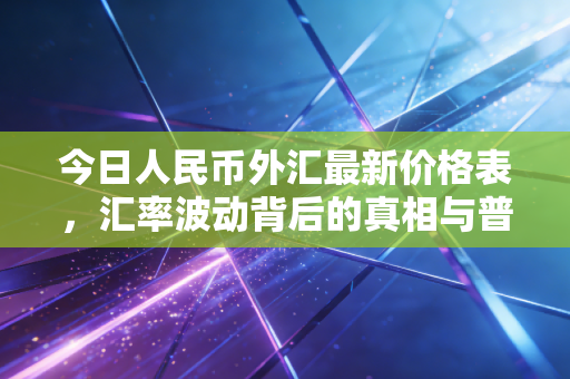 今日人民币外汇最新价格表，汇率波动背后的真相与普通人的应对之道