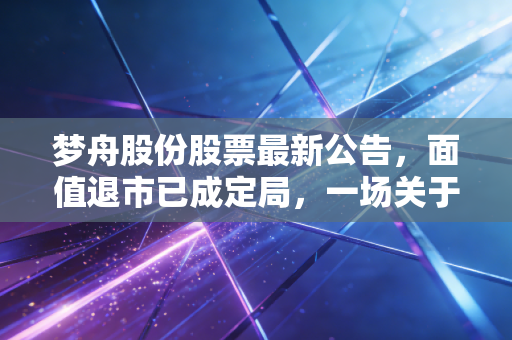 梦舟股份股票最新公告，面值退市已成定局，一场关于跨界并购与价值毁灭的深刻教训