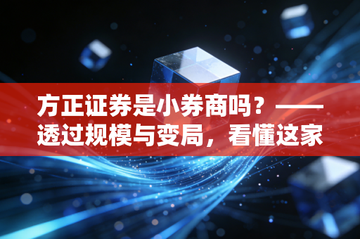 方正证券是小券商吗?——透过规模与变局,看懂这家腰部券商的突围战