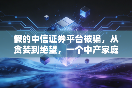 假的中信证券平台被骗，从贪婪到绝望，一个中产家庭的资产清零实录