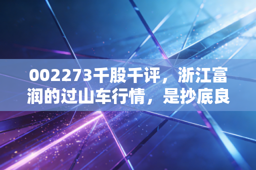 002273千股千评，浙江富润的过山车行情，是抄底良机还是深坑预警？