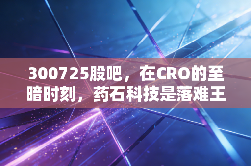 300725股吧，在CRO的至暗时刻，药石科技是落难王子还是涅槃凤凰？