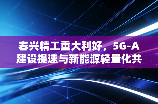 春兴精工重大利好，5G-A建设提速与新能源轻量化共振，这只隐形冠军正在迎来价值重估