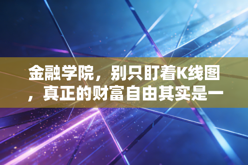 金融学院，别只盯着K线图，真正的财富自由其实是一场关于人性的修行