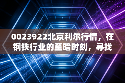 0023922北京利尔行情，在钢铁行业的至暗时刻，寻找被低估的隐形冠军
