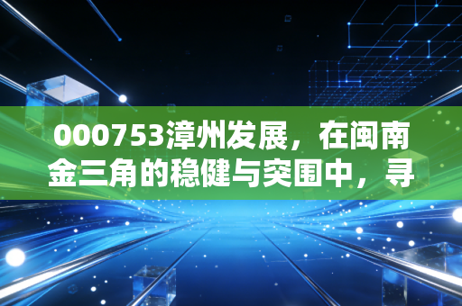 000753漳州发展，在闽南金三角的稳健与突围中，寻找被低估的价值洼地