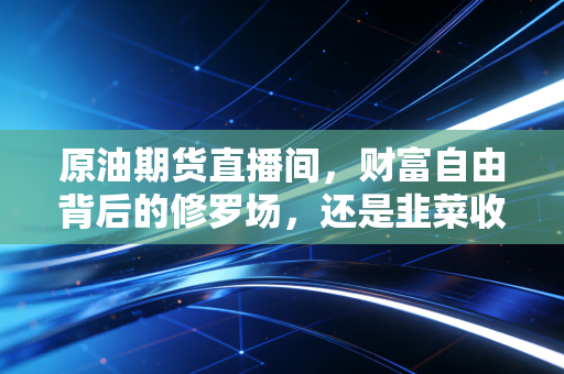 原油期货直播间,财富自由背后的修罗场,还是韭菜收割的流水线?