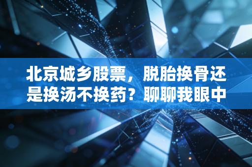 北京城乡股票，脱胎换骨还是换汤不换药？聊聊我眼中的FESCO重组局