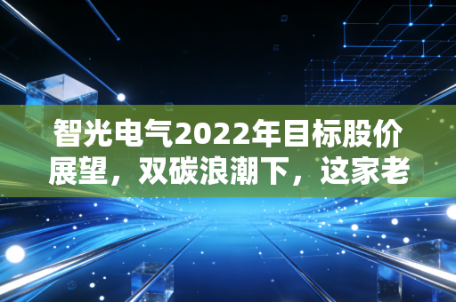 智光电气2022年目标股价展望，双碳浪潮下，这家老牌电气企业能否迎来价值重估？