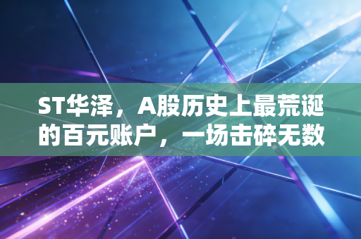 ST华泽，A股历史上最荒诞的百元账户，一场击碎无数家庭梦的财富绞肉机