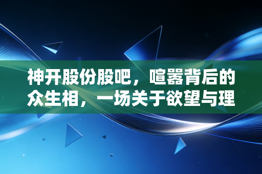 神开股份股吧,喧嚣背后的众生相,一场关于欲望与理性的博弈