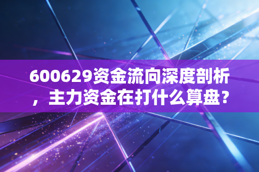 600629资金流向深度剖析,主力资金在打什么算盘?散户该如何接招?